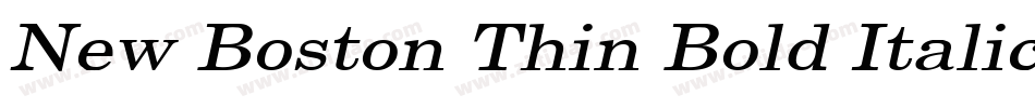 New Boston Thin Bold Italic字体转换